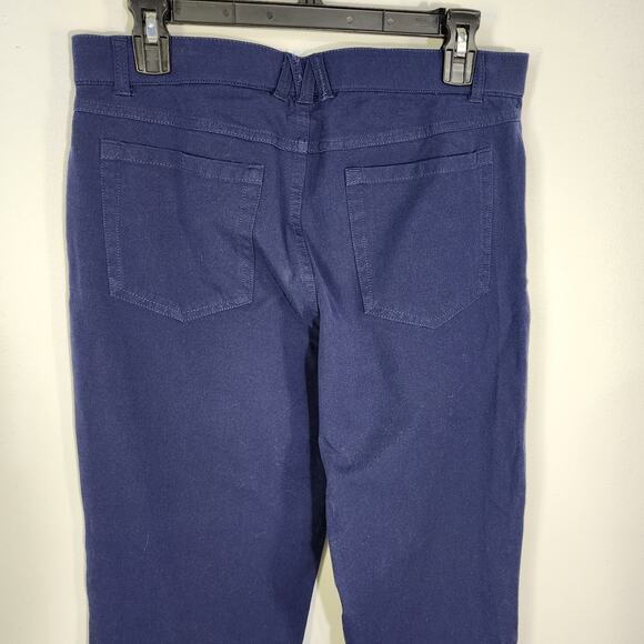 Isaac Mizrahi Live Womens Petite 24/7 Stretch Pants Size 10P Navy 5 Pocket Knit - Picture 5 of 9